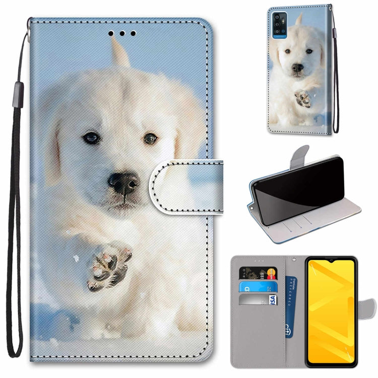 Coloured Drawing Cross Texture Horizontal Flip PU Leather Case with Holder & Card Slots & Wallet & Lanyard, For ZTE Blade A71