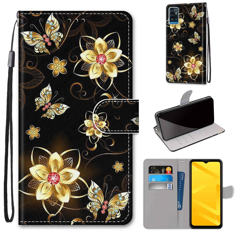 Coloured Drawing Cross Texture Horizontal Flip PU Leather Case with Holder & Card Slots & Wallet & Lanyard, For ZTE Blade A71
