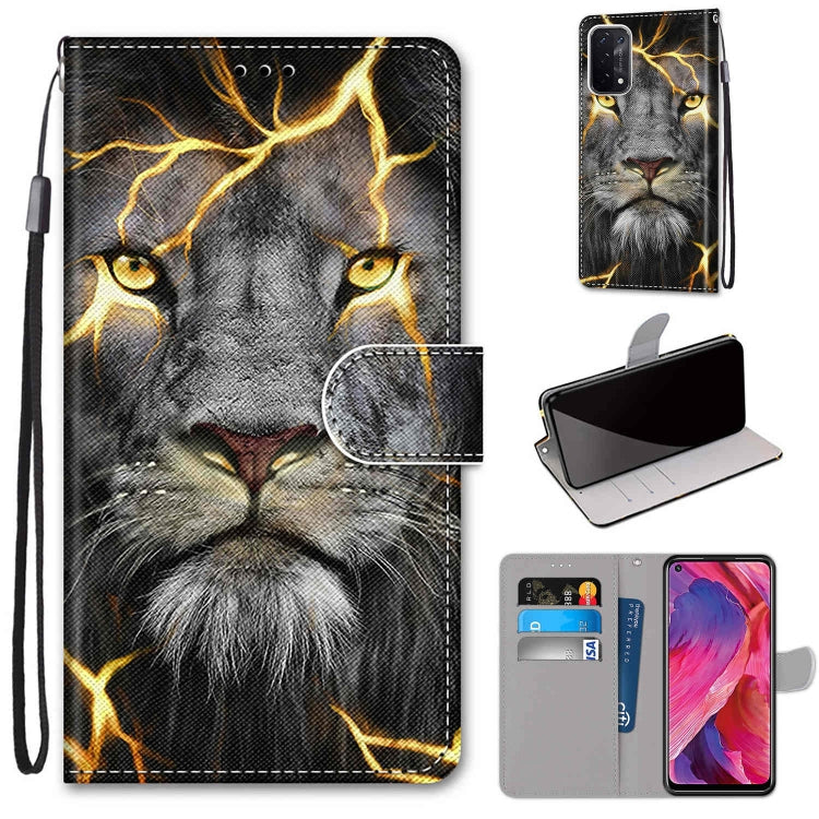Coloured Drawing Cross Texture Horizontal Flip PU Leather Case with Holder & Card Slots & Wallet & Lanyard, For OPPO A54 5G / A74 5G / A93 5G / A93s 5G, For OPPO A55 5G / A54 4G / A53s 5G / A16 4G