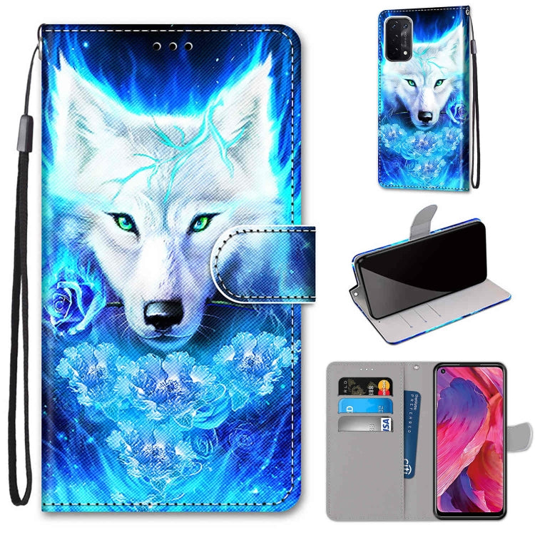 Coloured Drawing Cross Texture Horizontal Flip PU Leather Case with Holder & Card Slots & Wallet & Lanyard, For OPPO A54 5G / A74 5G / A93 5G / A93s 5G, For OPPO A55 5G / A54 4G / A53s 5G / A16 4G