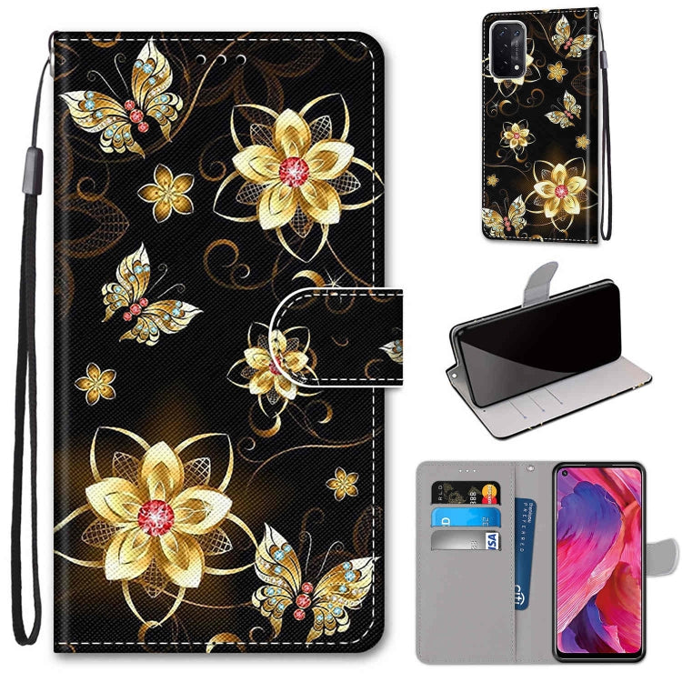 Coloured Drawing Cross Texture Horizontal Flip PU Leather Case with Holder & Card Slots & Wallet & Lanyard, For OPPO A54 5G / A74 5G / A93 5G / A93s 5G, For OPPO A55 5G / A54 4G / A53s 5G / A16 4G
