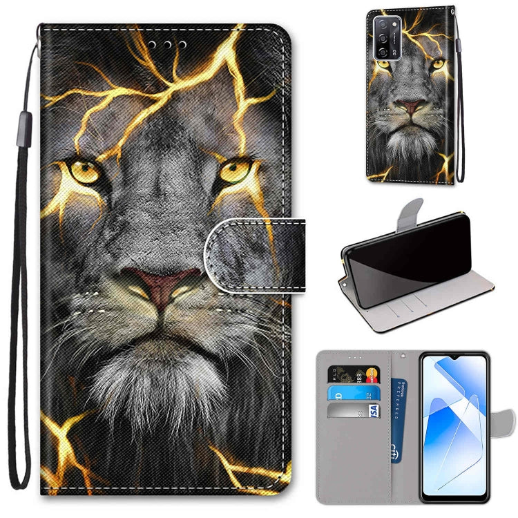 Coloured Drawing Cross Texture Horizontal Flip PU Leather Case with Holder & Card Slots & Wallet & Lanyard, For OPPO A54 5G / A74 5G / A93 5G / A93s 5G, For OPPO A55 5G / A54 4G / A53s 5G / A16 4G