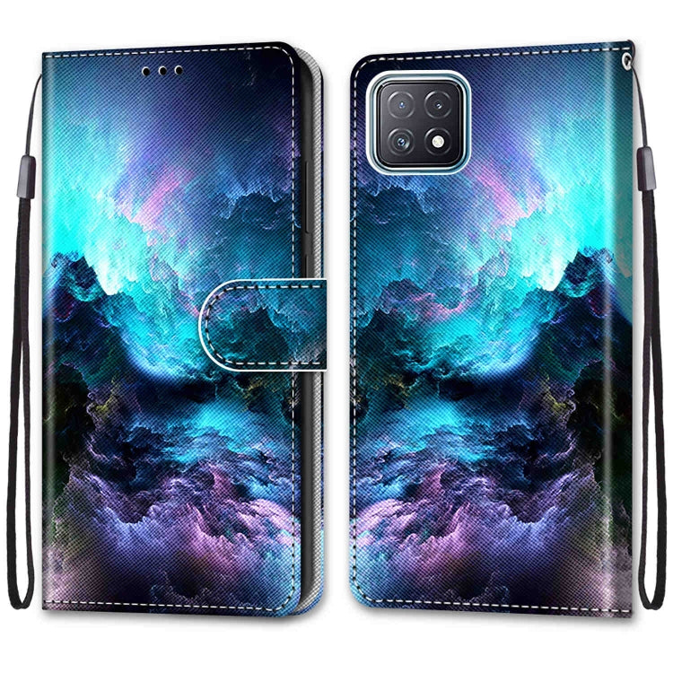 Coloured Drawing Cross Texture Horizontal Flip PU Leather Case with Holder & Card Slots & Wallet & Lanyard, For OPPO A72 5G / A73 5G / A53 5G, For OPPO A74 4G / F19