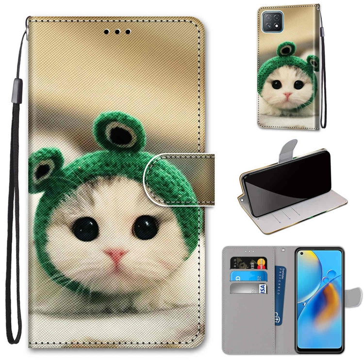 Coloured Drawing Cross Texture Horizontal Flip PU Leather Case with Holder & Card Slots & Wallet & Lanyard, For OPPO A72 5G / A73 5G / A53 5G, For OPPO A74 4G / F19
