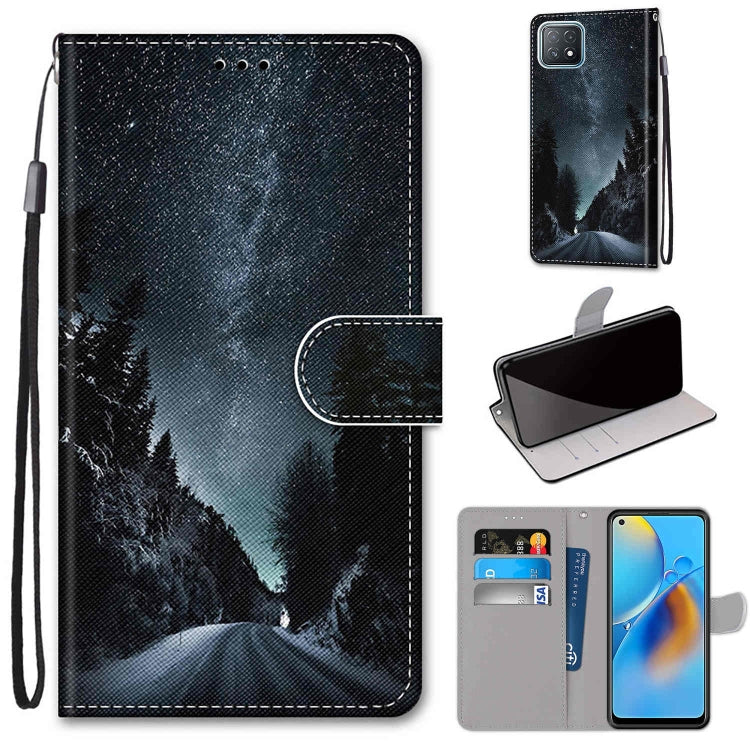 Coloured Drawing Cross Texture Horizontal Flip PU Leather Case with Holder & Card Slots & Wallet & Lanyard, For OPPO A72 5G / A73 5G / A53 5G, For OPPO A74 4G / F19