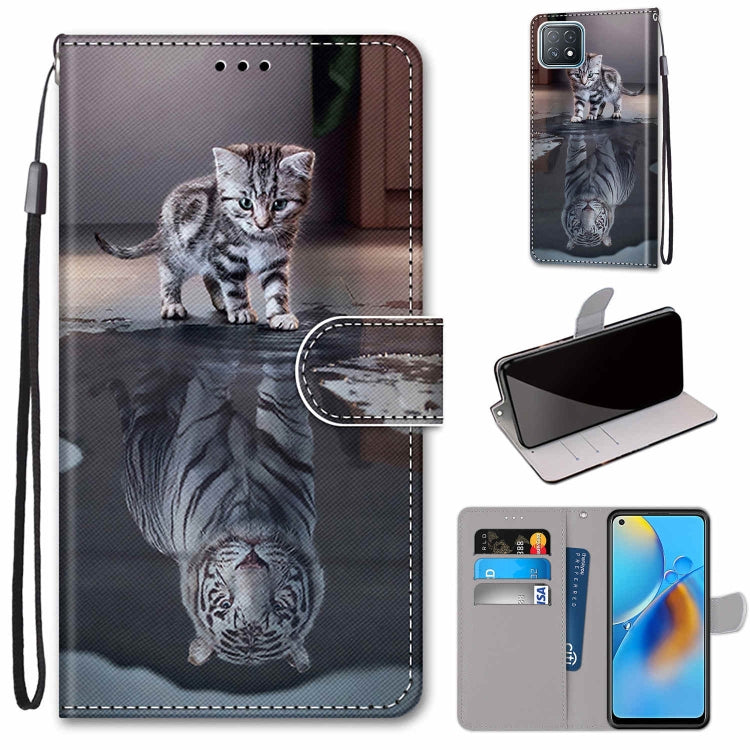 Coloured Drawing Cross Texture Horizontal Flip PU Leather Case with Holder & Card Slots & Wallet & Lanyard, For OPPO A72 5G / A73 5G / A53 5G, For OPPO A74 4G / F19