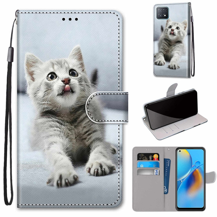 Coloured Drawing Cross Texture Horizontal Flip PU Leather Case with Holder & Card Slots & Wallet & Lanyard, For OPPO A72 5G / A73 5G / A53 5G, For OPPO A74 4G / F19