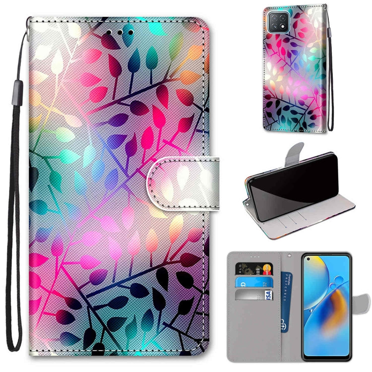 Coloured Drawing Cross Texture Horizontal Flip PU Leather Case with Holder & Card Slots & Wallet & Lanyard, For OPPO A72 5G / A73 5G / A53 5G, For OPPO A74 4G / F19