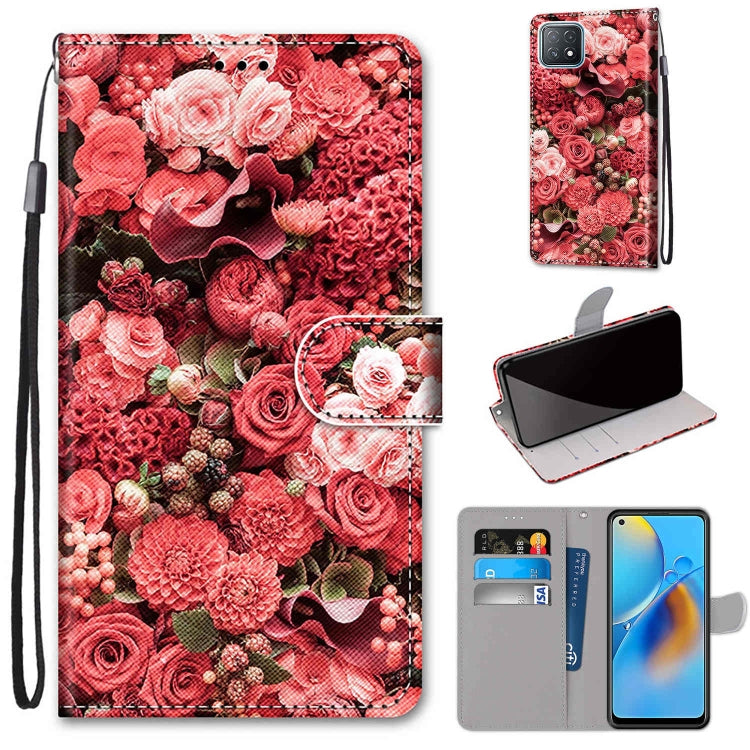 Coloured Drawing Cross Texture Horizontal Flip PU Leather Case with Holder & Card Slots & Wallet & Lanyard, For OPPO A72 5G / A73 5G / A53 5G, For OPPO A74 4G / F19