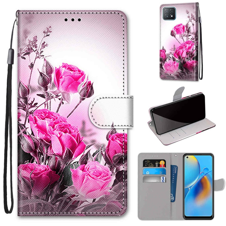 Coloured Drawing Cross Texture Horizontal Flip PU Leather Case with Holder & Card Slots & Wallet & Lanyard, For OPPO A72 5G / A73 5G / A53 5G, For OPPO A74 4G / F19