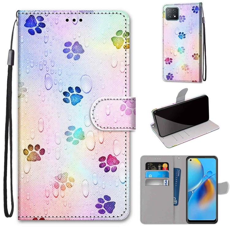 Coloured Drawing Cross Texture Horizontal Flip PU Leather Case with Holder & Card Slots & Wallet & Lanyard, For OPPO A72 5G / A73 5G / A53 5G, For OPPO A74 4G / F19
