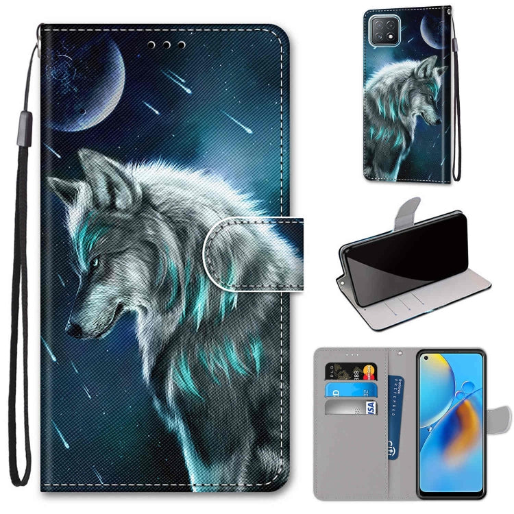 Coloured Drawing Cross Texture Horizontal Flip PU Leather Case with Holder & Card Slots & Wallet & Lanyard, For OPPO A72 5G / A73 5G / A53 5G, For OPPO A74 4G / F19