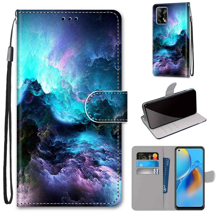 Coloured Drawing Cross Texture Horizontal Flip PU Leather Case with Holder & Card Slots & Wallet & Lanyard, For OPPO A72 5G / A73 5G / A53 5G, For OPPO A74 4G / F19