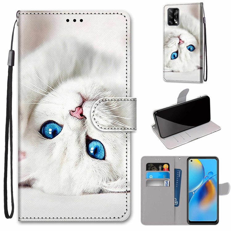 Coloured Drawing Cross Texture Horizontal Flip PU Leather Case with Holder & Card Slots & Wallet & Lanyard, For OPPO A72 5G / A73 5G / A53 5G, For OPPO A74 4G / F19