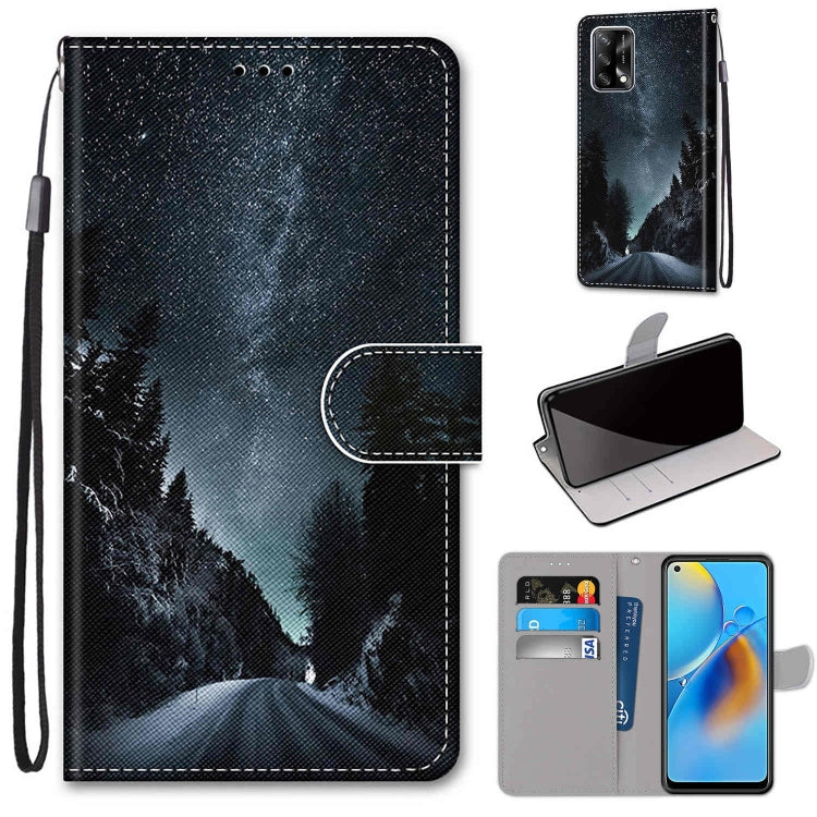 Coloured Drawing Cross Texture Horizontal Flip PU Leather Case with Holder & Card Slots & Wallet & Lanyard, For OPPO A72 5G / A73 5G / A53 5G, For OPPO A74 4G / F19