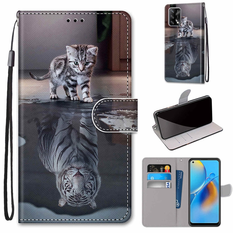 Coloured Drawing Cross Texture Horizontal Flip PU Leather Case with Holder & Card Slots & Wallet & Lanyard, For OPPO A72 5G / A73 5G / A53 5G, For OPPO A74 4G / F19