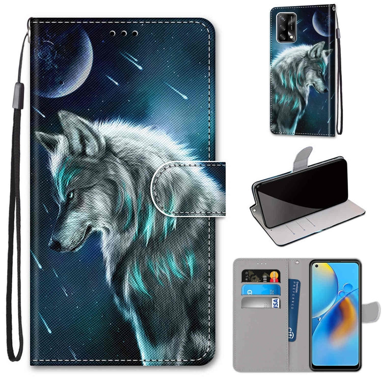 Coloured Drawing Cross Texture Horizontal Flip PU Leather Case with Holder & Card Slots & Wallet & Lanyard, For OPPO A72 5G / A73 5G / A53 5G, For OPPO A74 4G / F19
