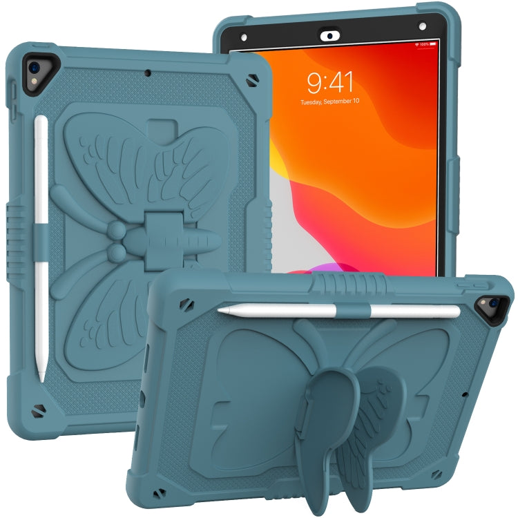 Pure Color PC + Silicone Anti-drop Protective Case with Butterfly Shape Holder & Pen Slot, For iPad 9.7 2018 & 2017 / Pro 9.7 inch / Air 2 / 6, For iPad 10.2 2021 & 2020 & 2019 / Air 3 10.5 inch, For iPad mini 6 2021 / mini 2024                        ...