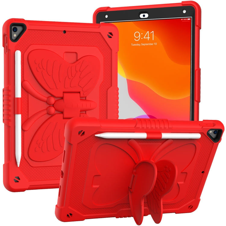 Pure Color PC + Silicone Anti-drop Protective Case with Butterfly Shape Holder & Pen Slot, For iPad 9.7 2018 & 2017 / Pro 9.7 inch / Air 2 / 6, For iPad 10.2 2021 & 2020 & 2019 / Air 3 10.5 inch, For iPad mini 6 2021 / mini 2024                        ...