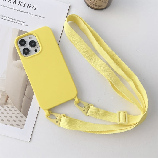 Elastic Silicone Protective Case with Wide Neck Lanyard, For iPhone 13, For iPhone 13 Pro, For iPhone 13 Pro Max, For iPhone 12 / 12 Pro, For iPhone 11, For iPhone 11 Pro, For iPhone 13 mini, For iPhone 12 Pro Max
