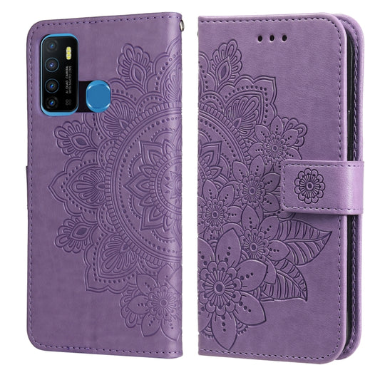 7-petal Flowers Embossing Pattern Horizontal Flip PU Leather Case with Holder & Card Slots & Wallet & Photo Frame, For Infinix Hot 9 / Note 7 Lite, For Infinix Hot 9 Play, For Infinix Note 10, For Infinix Note 10 Pro NFC / Note 10 Pro                  ...