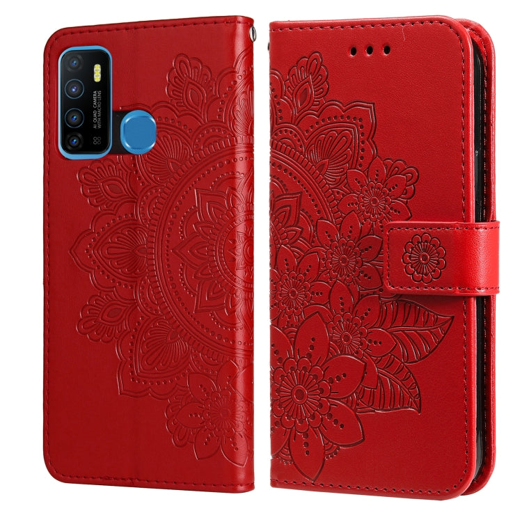 7-petal Flowers Embossing Pattern Horizontal Flip PU Leather Case with Holder & Card Slots & Wallet & Photo Frame, For Infinix Hot 9 / Note 7 Lite, For Infinix Hot 9 Play, For Infinix Note 10, For Infinix Note 10 Pro NFC / Note 10 Pro������������������...