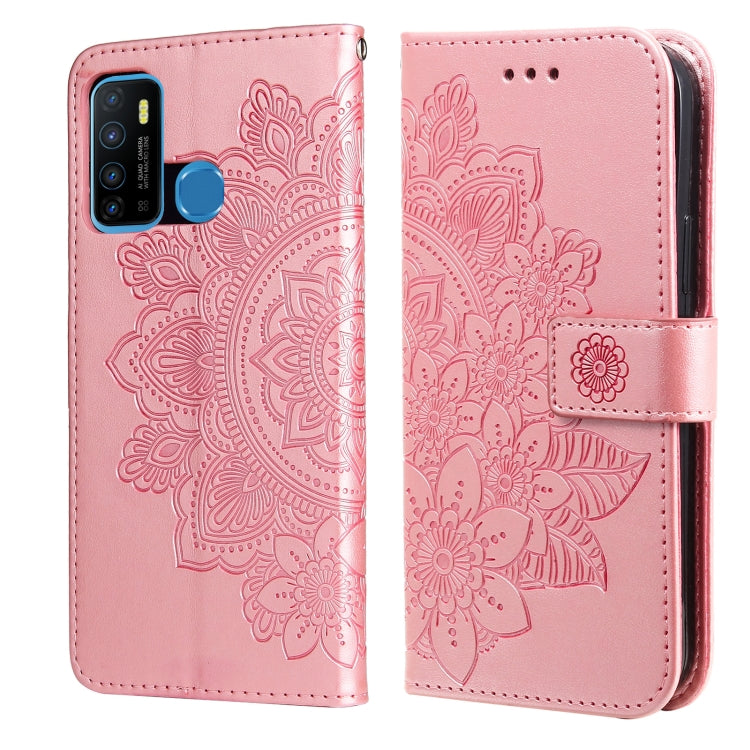 7-petal Flowers Embossing Pattern Horizontal Flip PU Leather Case with Holder & Card Slots & Wallet & Photo Frame, For Infinix Hot 9 / Note 7 Lite, For Infinix Hot 9 Play, For Infinix Note 10, For Infinix Note 10 Pro NFC / Note 10 Pro������������������...