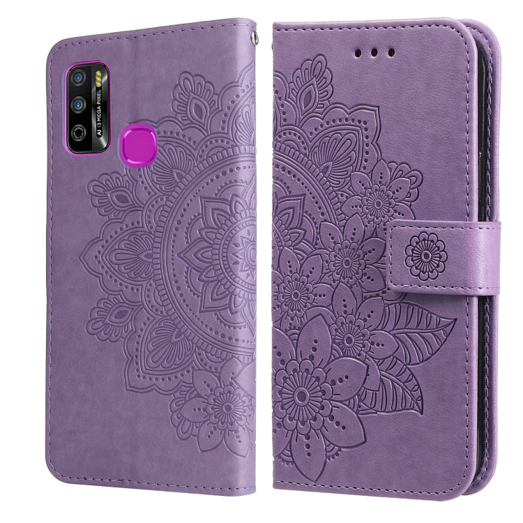 7-petal Flowers Embossing Pattern Horizontal Flip PU Leather Case with Holder & Card Slots & Wallet & Photo Frame, For Infinix Hot 9 / Note 7 Lite, For Infinix Hot 9 Play, For Infinix Note 10, For Infinix Note 10 Pro NFC / Note 10 Pro������������������...