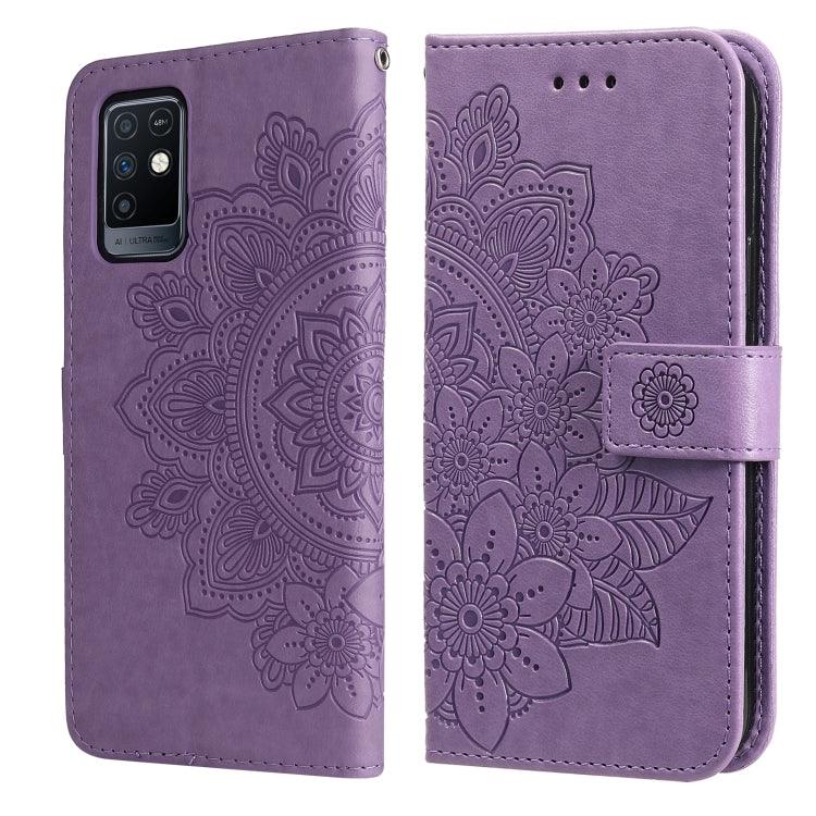 7-petal Flowers Embossing Pattern Horizontal Flip PU Leather Case with Holder & Card Slots & Wallet & Photo Frame, For Infinix Hot 9 / Note 7 Lite, For Infinix Hot 9 Play, For Infinix Note 10, For Infinix Note 10 Pro NFC / Note 10 Pro������������������...