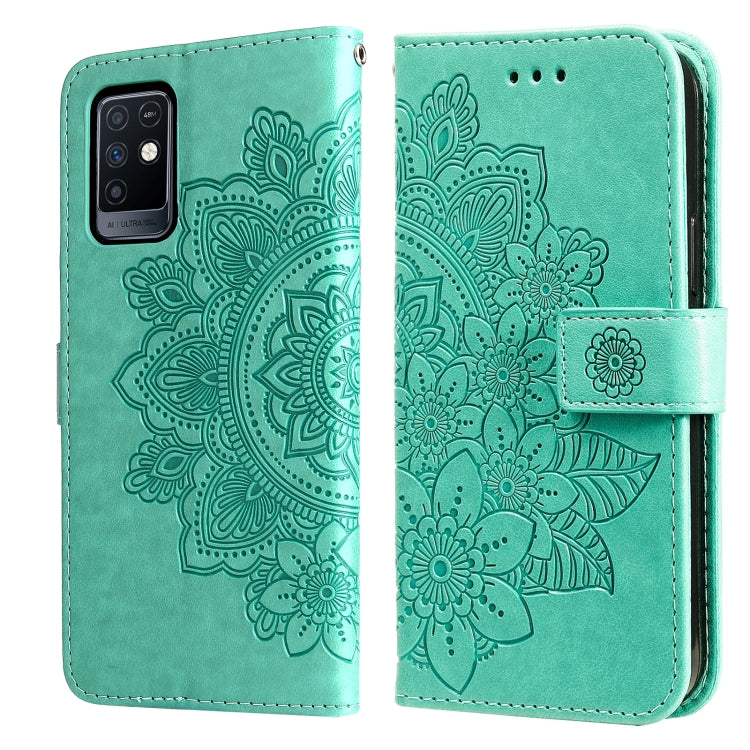 7-petal Flowers Embossing Pattern Horizontal Flip PU Leather Case with Holder & Card Slots & Wallet & Photo Frame, For Infinix Hot 9 / Note 7 Lite, For Infinix Hot 9 Play, For Infinix Note 10, For Infinix Note 10 Pro NFC / Note 10 Pro������������������...