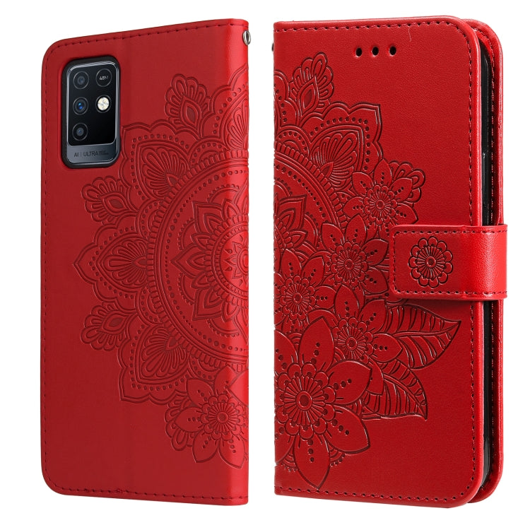 7-petal Flowers Embossing Pattern Horizontal Flip PU Leather Case with Holder & Card Slots & Wallet & Photo Frame, For Infinix Hot 9 / Note 7 Lite, For Infinix Hot 9 Play, For Infinix Note 10, For Infinix Note 10 Pro NFC / Note 10 Pro������������������...