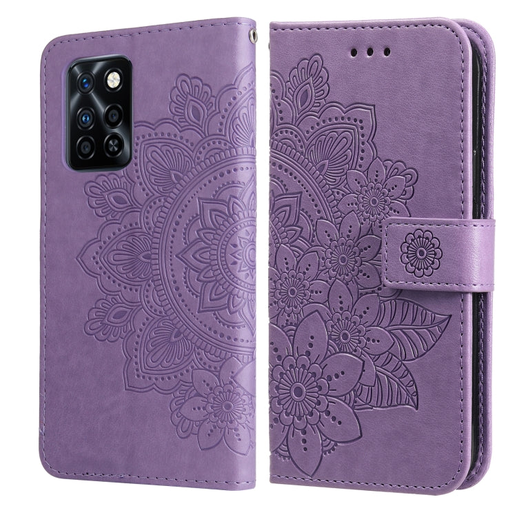 7-petal Flowers Embossing Pattern Horizontal Flip PU Leather Case with Holder & Card Slots & Wallet & Photo Frame, For Infinix Hot 9 / Note 7 Lite, For Infinix Hot 9 Play, For Infinix Note 10, For Infinix Note 10 Pro NFC / Note 10 Pro������������������...