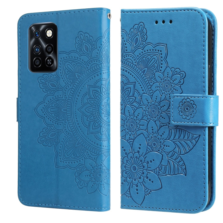 7-petal Flowers Embossing Pattern Horizontal Flip PU Leather Case with Holder & Card Slots & Wallet & Photo Frame, For Infinix Hot 9 / Note 7 Lite, For Infinix Hot 9 Play, For Infinix Note 10, For Infinix Note 10 Pro NFC / Note 10 Pro������������������...