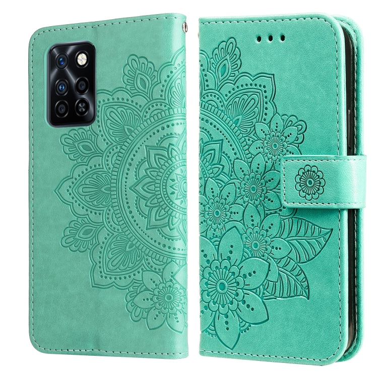 7-petal Flowers Embossing Pattern Horizontal Flip PU Leather Case with Holder & Card Slots & Wallet & Photo Frame, For Infinix Hot 9 / Note 7 Lite, For Infinix Hot 9 Play, For Infinix Note 10, For Infinix Note 10 Pro NFC / Note 10 Pro                  ...