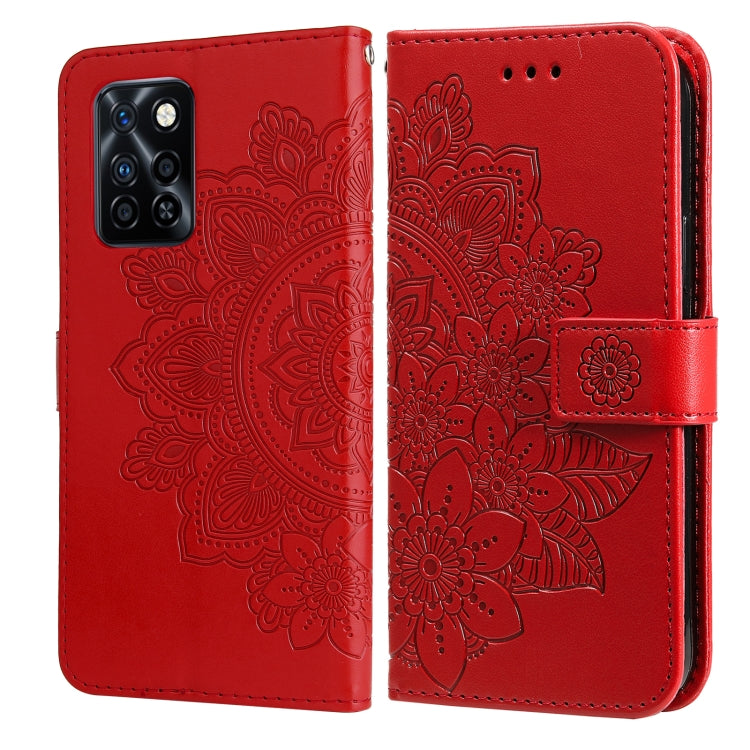 7-petal Flowers Embossing Pattern Horizontal Flip PU Leather Case with Holder & Card Slots & Wallet & Photo Frame, For Infinix Hot 9 / Note 7 Lite, For Infinix Hot 9 Play, For Infinix Note 10, For Infinix Note 10 Pro NFC / Note 10 Pro������������������...