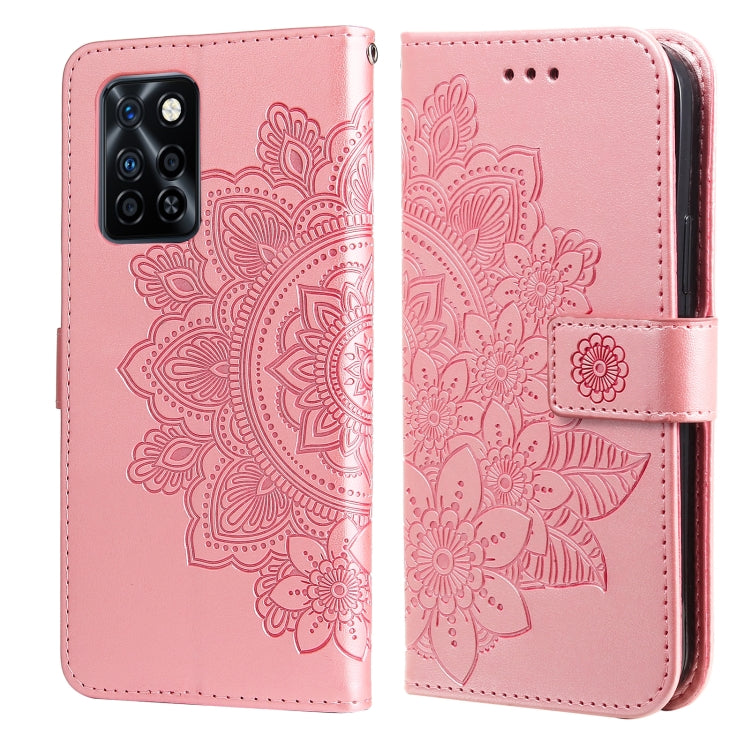 7-petal Flowers Embossing Pattern Horizontal Flip PU Leather Case with Holder & Card Slots & Wallet & Photo Frame, For Infinix Hot 9 / Note 7 Lite, For Infinix Hot 9 Play, For Infinix Note 10, For Infinix Note 10 Pro NFC / Note 10 Pro������������������...