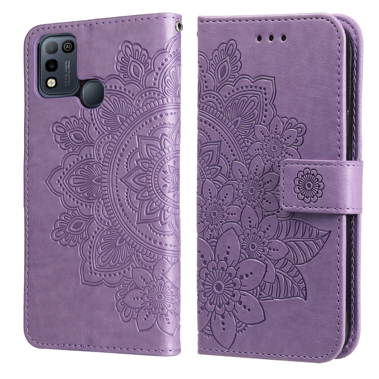 7-petal Flowers Embossing Pattern Horizontal Flip PU Leather Case with Holder & Card Slots & Wallet & Photo Frame, For Infinix Hot 9 / Note 7 Lite, For Infinix Hot 9 Play, For Infinix Note 10, For Infinix Note 10 Pro NFC / Note 10 Pro������������������...