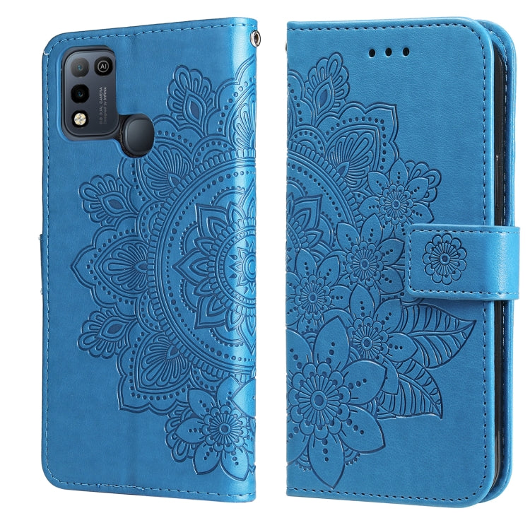 7-petal Flowers Embossing Pattern Horizontal Flip PU Leather Case with Holder & Card Slots & Wallet & Photo Frame, For Infinix Hot 9 / Note 7 Lite, For Infinix Hot 9 Play, For Infinix Note 10, For Infinix Note 10 Pro NFC / Note 10 Pro������������������...