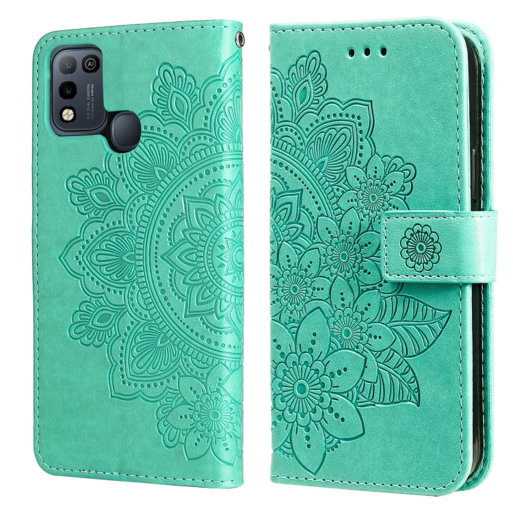 7-petal Flowers Embossing Pattern Horizontal Flip PU Leather Case with Holder & Card Slots & Wallet & Photo Frame, For Infinix Hot 9 / Note 7 Lite, For Infinix Hot 9 Play, For Infinix Note 10, For Infinix Note 10 Pro NFC / Note 10 Pro                  ...