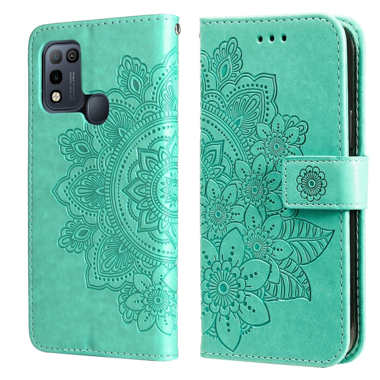 7-petal Flowers Embossing Pattern Horizontal Flip PU Leather Case with Holder & Card Slots & Wallet & Photo Frame, For Infinix Hot 9 / Note 7 Lite, For Infinix Hot 9 Play, For Infinix Note 10, For Infinix Note 10 Pro NFC / Note 10 Pro������������������...