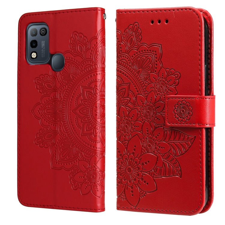 7-petal Flowers Embossing Pattern Horizontal Flip PU Leather Case with Holder & Card Slots & Wallet & Photo Frame, For Infinix Hot 9 / Note 7 Lite, For Infinix Hot 9 Play, For Infinix Note 10, For Infinix Note 10 Pro NFC / Note 10 Pro                  ...