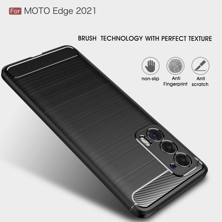Brushed Texture Carbon Fiber TPU Case, For Motorola Moto Edge 2021, For Motorola Moto G60S