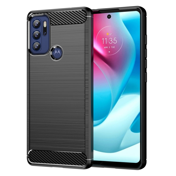 Brushed Texture Carbon Fiber TPU Case, For Motorola Moto Edge 2021, For Motorola Moto G60S
