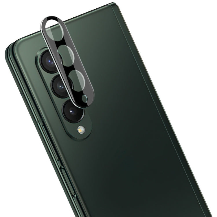 IMAK Integrated Rear Camera Lens Tempered Glass Film with Lens Cap Black Version, For Samsung Galaxy Z Fold3 5G