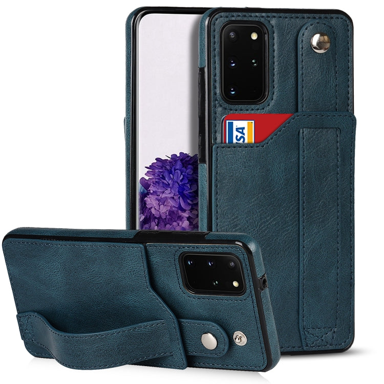 Crazy Horse Texture Shockproof TPU + PU Leather Case with Card Slot & Wrist Strap Holder, For Samsung Galaxy S21 5G, For Samsung Galaxy S21+ 5G, For Samsung Galaxy S21 Ultra 5G, For Samsung Galaxy S21 FE, For Samsung Galaxy S20, For Samsung Galaxy S20+