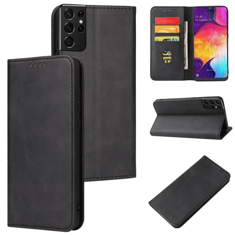 Calf Texture Magnetic Horizontal Flip Leather Case with Holder & Card Slots & Wallet, For Samsung Galaxy S21 Ultra 5G, For Samsung Galaxy S20, For Samsung Galaxy A21s