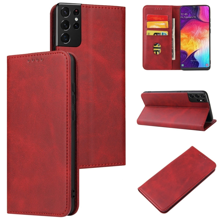 Calf Texture Magnetic Horizontal Flip Leather Case with Holder & Card Slots & Wallet, For Samsung Galaxy S21 Ultra 5G, For Samsung Galaxy S20, For Samsung Galaxy A21s