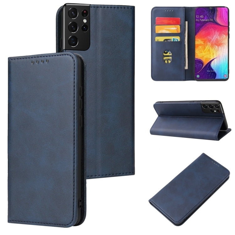 Calf Texture Magnetic Horizontal Flip Leather Case with Holder & Card Slots & Wallet, For Samsung Galaxy S21 Ultra 5G, For Samsung Galaxy S20, For Samsung Galaxy A21s