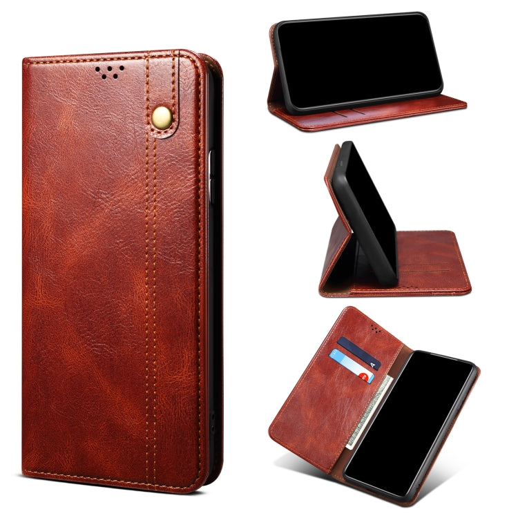 Simple Wax Crazy Horse Texture Horizontal Flip Leather Case with Card Slots & Holder & Wallet, For Xiaomi 11T Pro