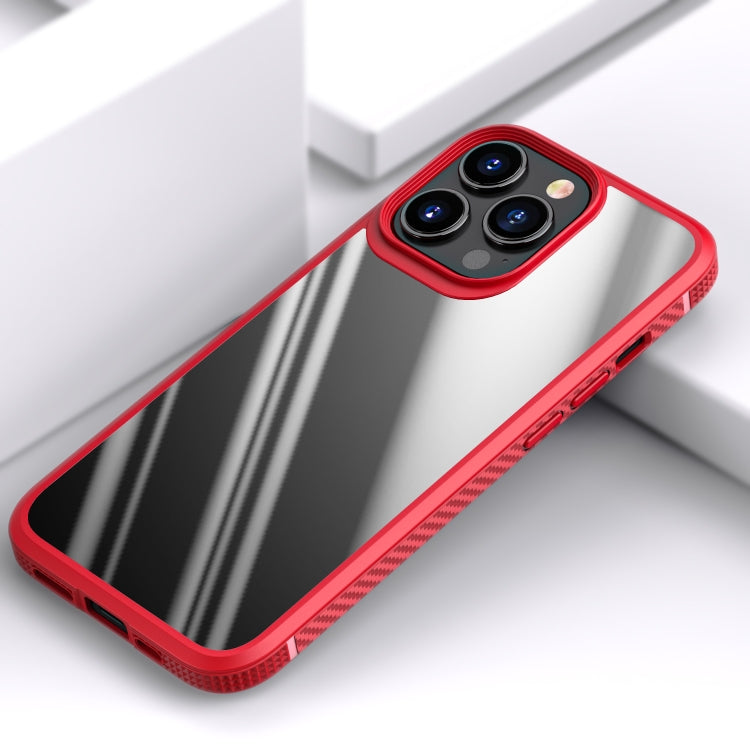 MG Series Carbon Fiber TPU + Clear PC Four-corner Airbag Shockproof Case, For iPhone 13 mini, For iPhone 13, For iPhone 13 Pro, For iPhone 13 Pro Max